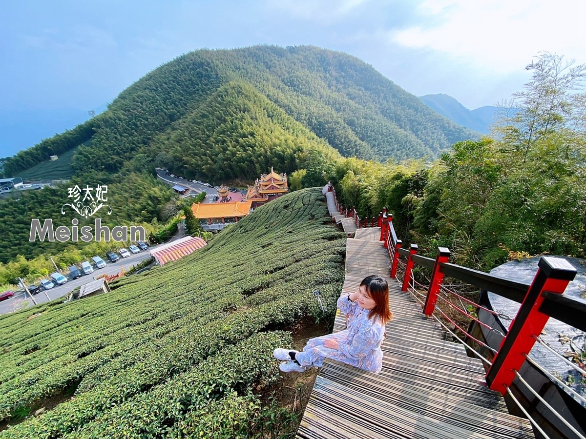 嘉義梅山景點 |二尖山步道，10分鐘就有抹茶山遼闊視野.茶園景色.免門票景點